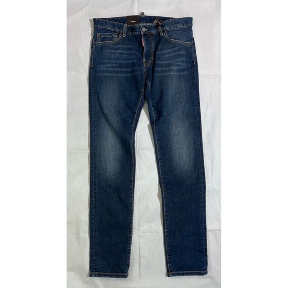 DSQUARED2 Mens Slim Jean Jeans IT48 W34 Blue Denim S74LB0565S30664470 NWT - Picture 2 of 16